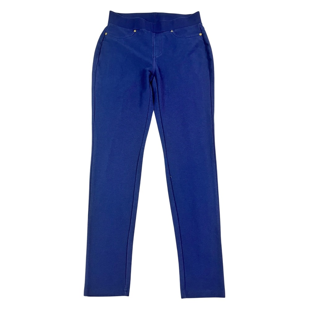 Michael Kors Womens Royal Blue Pull On Leggings Slim Straight Pants Size‎ Medium